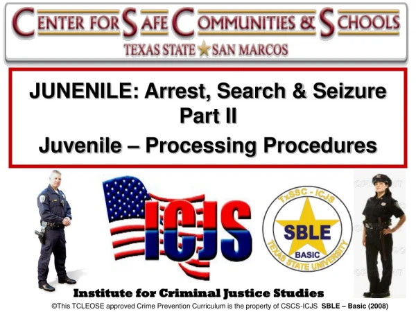 Institute for Criminal Justice Studies