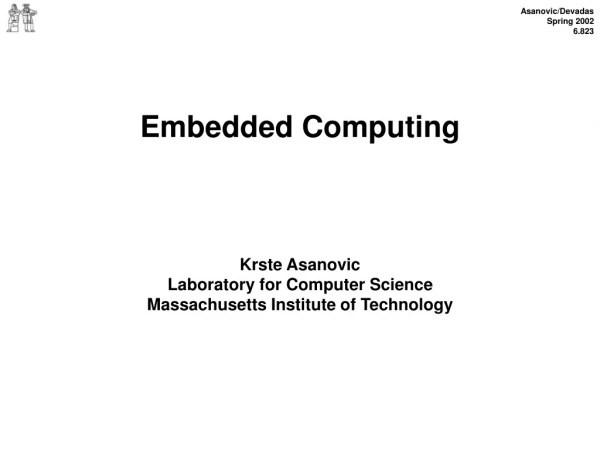 Embedded Computing