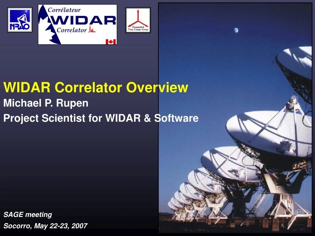 widar correlator overview
