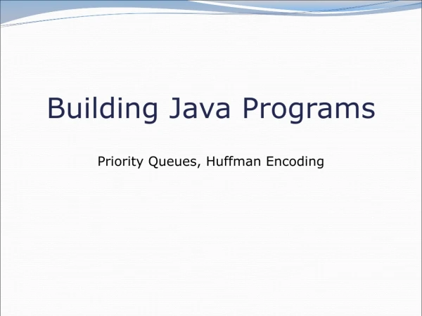 Building Java Programs