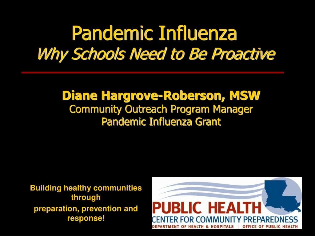 pandemic influenza why schools need