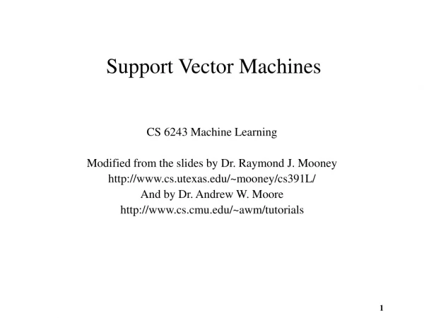 Support Vector Machines