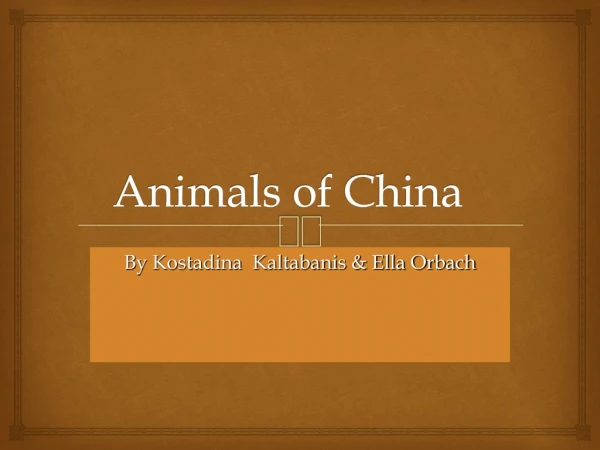 Animals of China