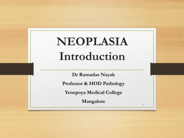 NEOPLASIA Introduction