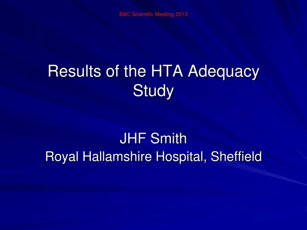 results of the hta adequacy study