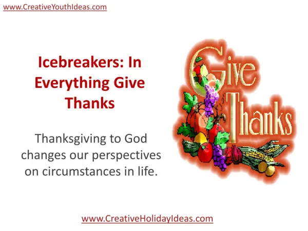 Icebreakers - In Everything Give Thanks