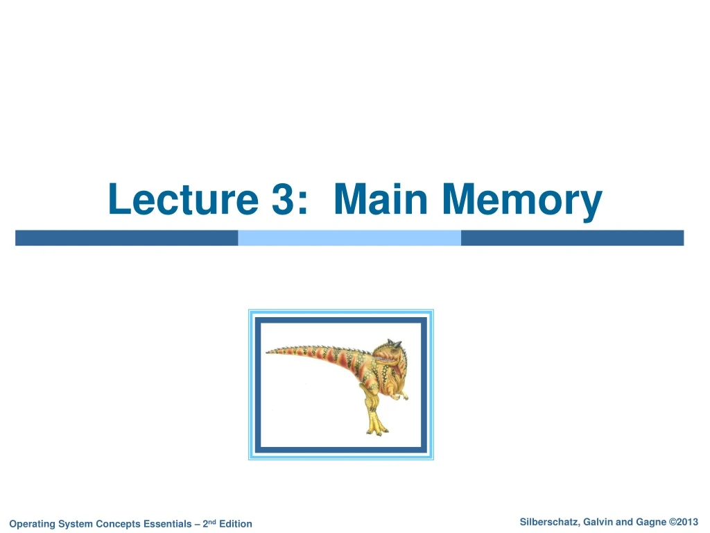 lecture 3 main memory