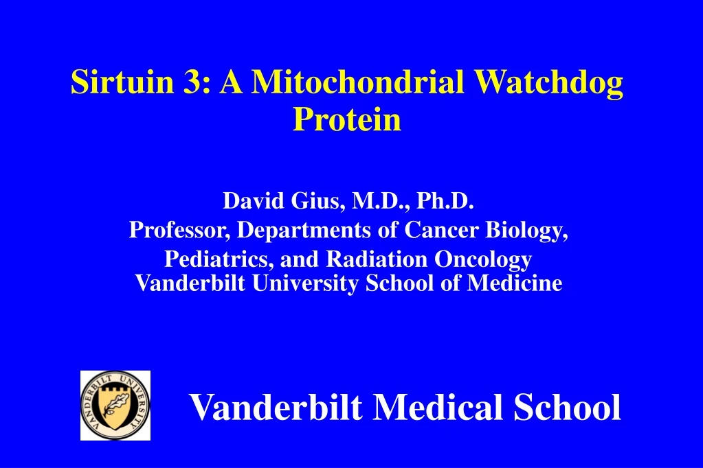 sirtuin 3 a mitochondrial watchdog protein