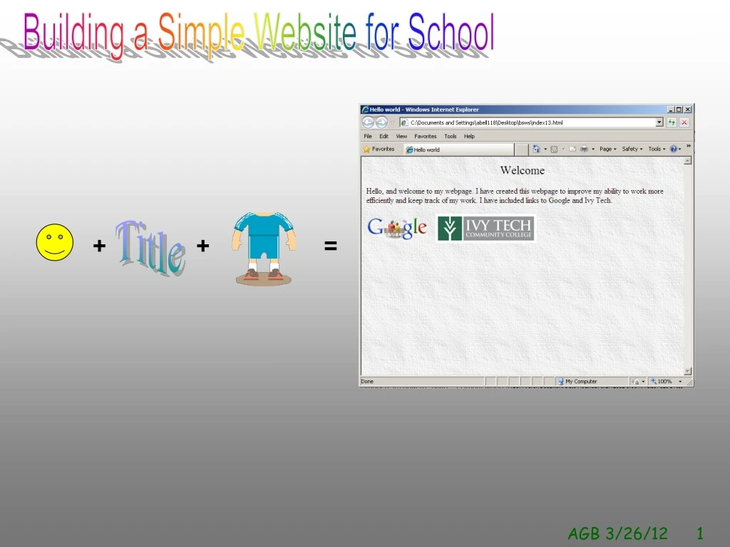 building a simple website for school