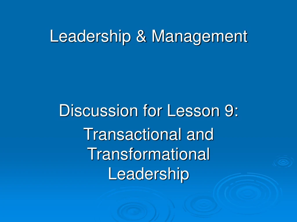 leadership management