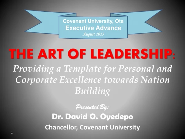 Covenant University, Ota  Executive Advance August 2015