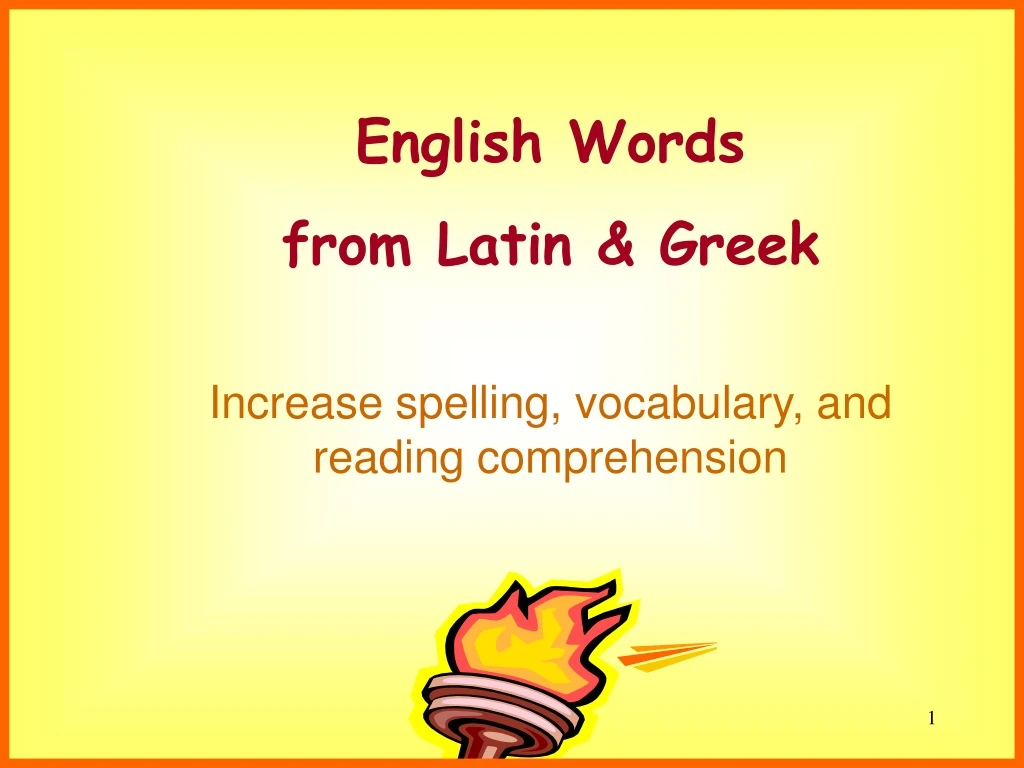 english words from latin greek increase spelling