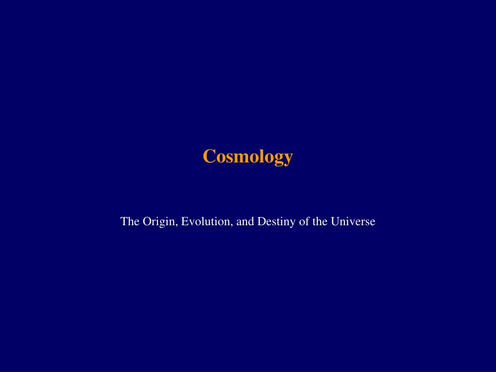cosmology