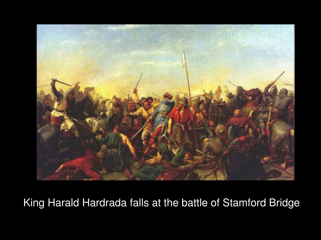king harald hardrada falls at the battle