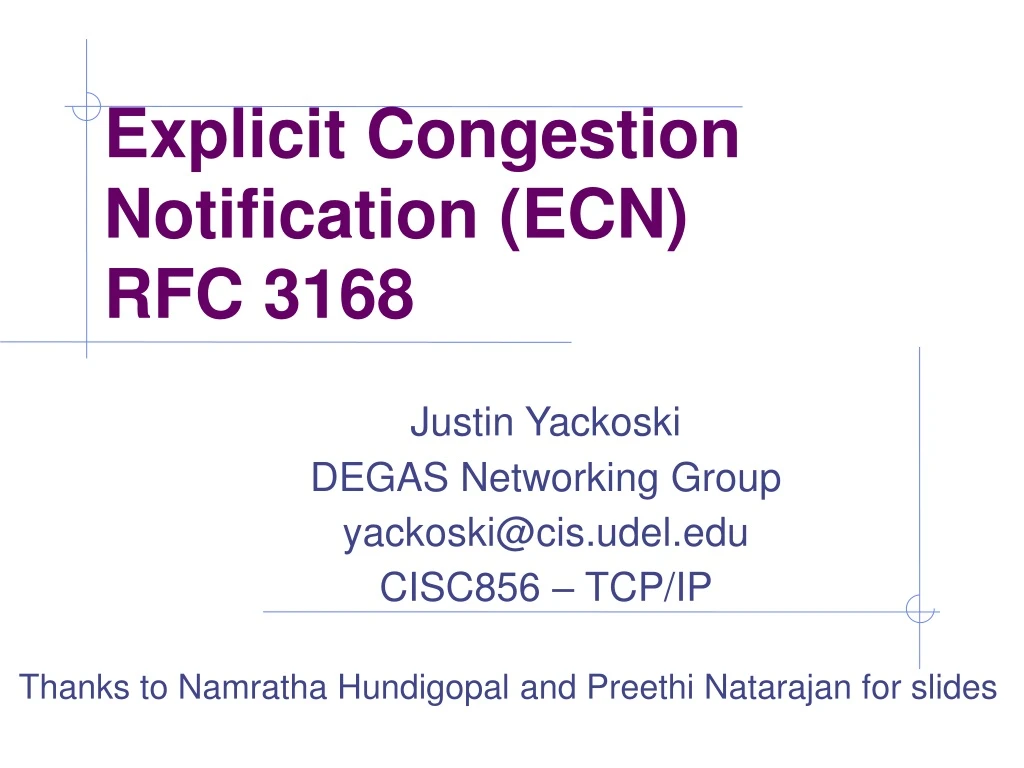 explicit congestion notification ecn rfc 3168
