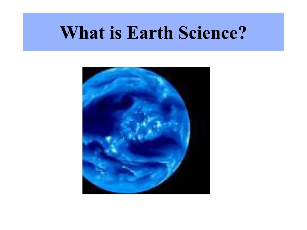 what is earth science