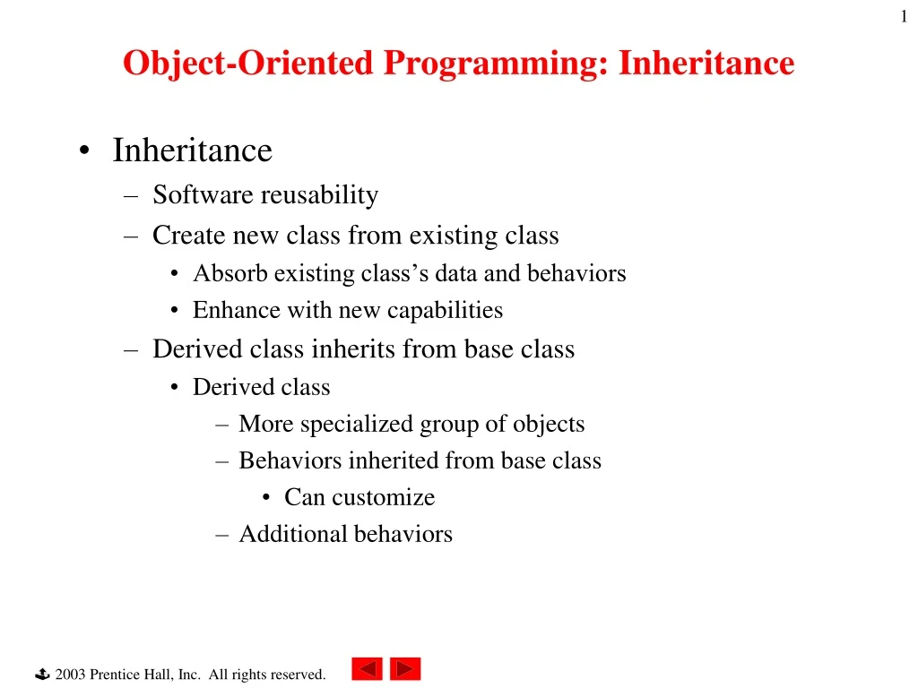 object oriented programming inheritance