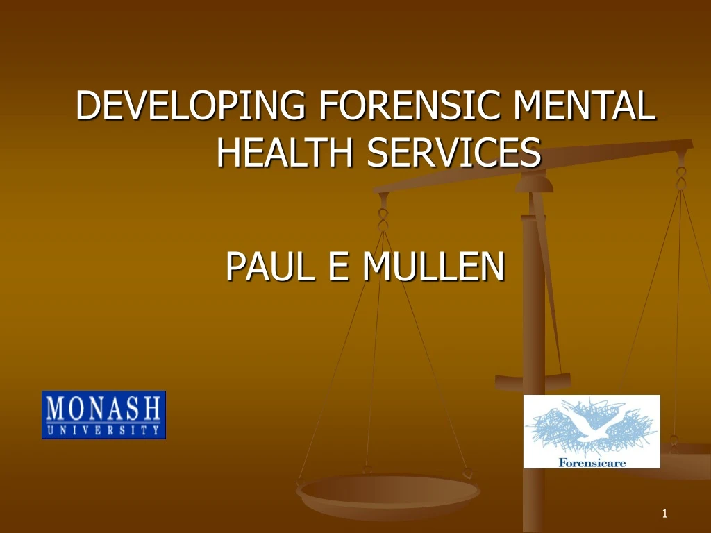 developing forensic mental health services paul