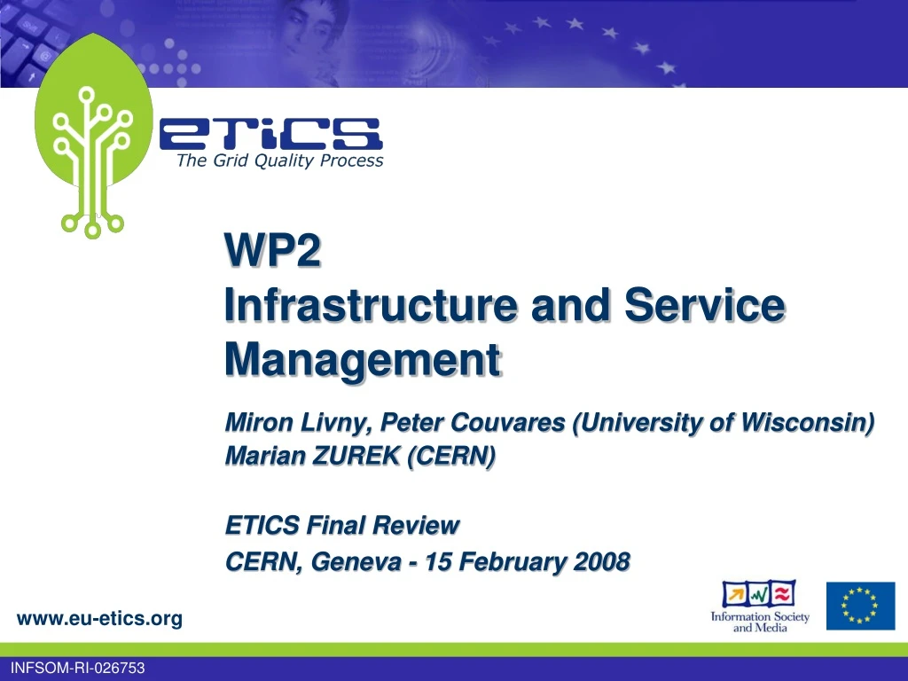 wp2 infrastructure and service management