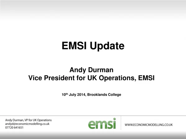EMSI Update
