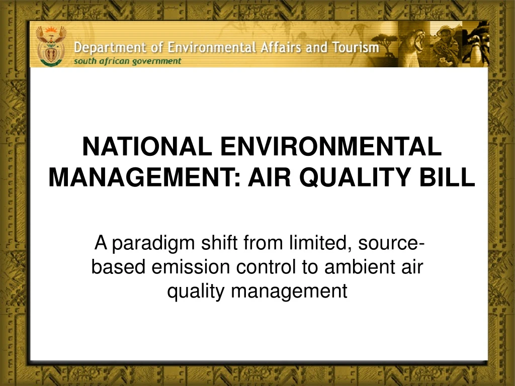 national environmental management air quality bill