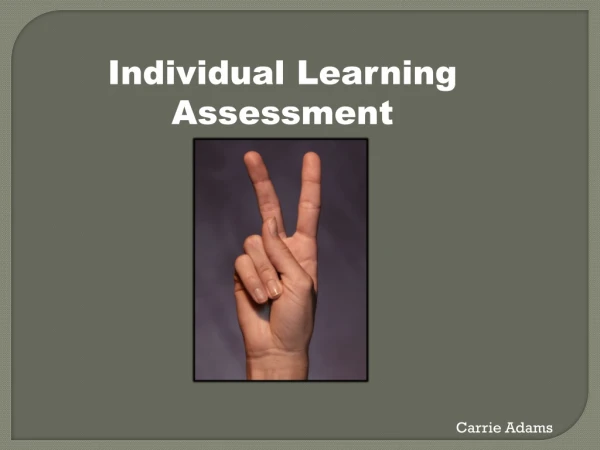 Individual Learning Assessment