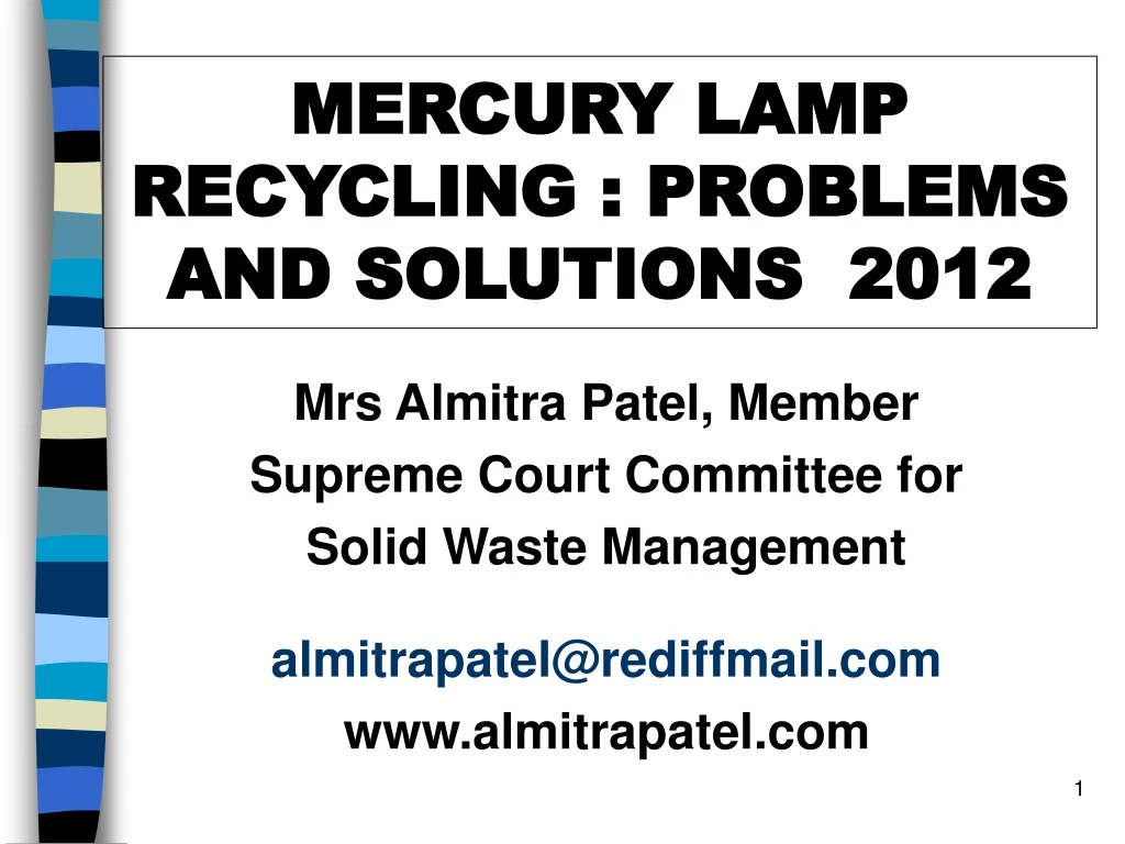 mercury lamp recycling problems and solutions 2012