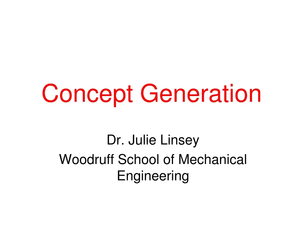 dr julie linsey woodruff school of mechanical engineering