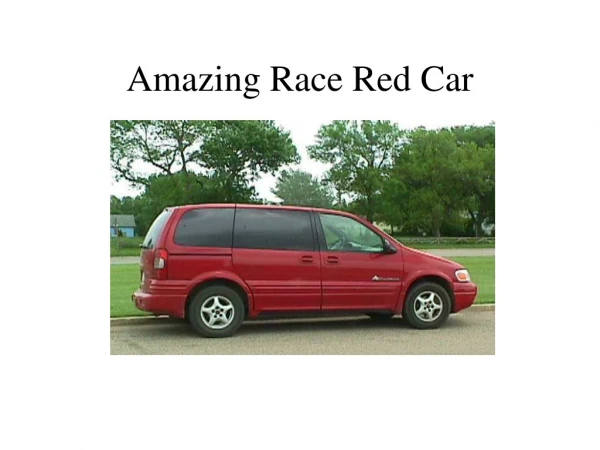 Amazing Race Red Car