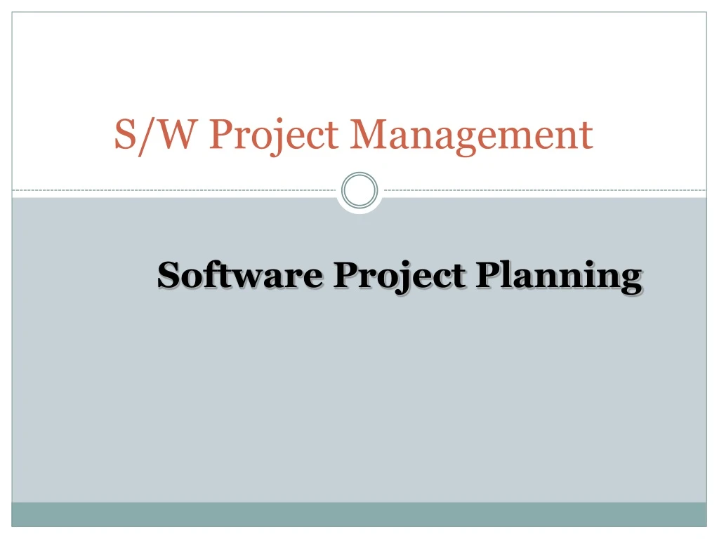 s w project management