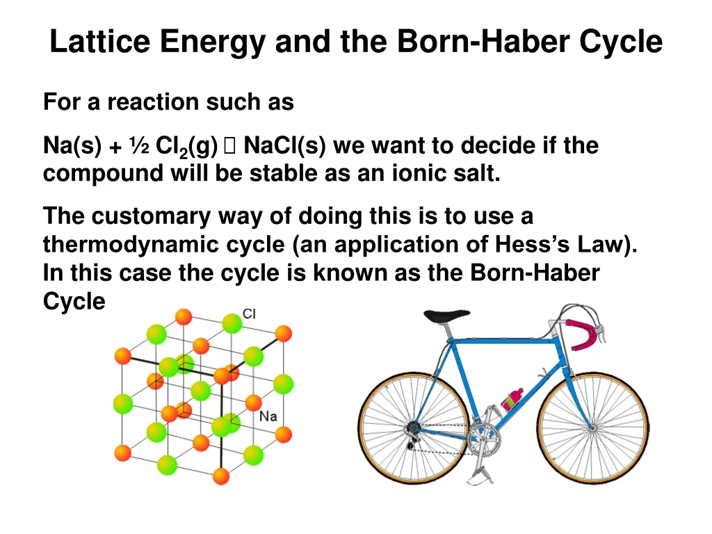 lattice energy and the born haber cycle