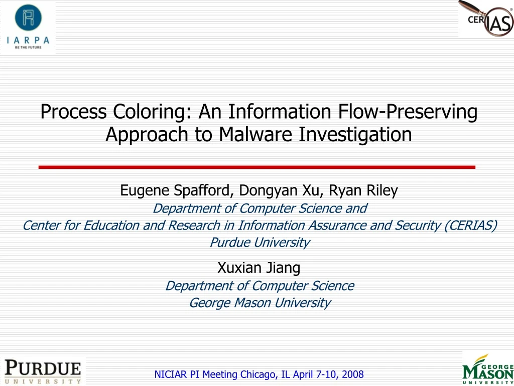 process coloring an information flow preserving