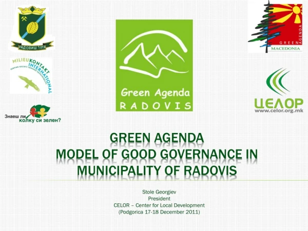 Green agenda model of good governance In municipality of  radovis