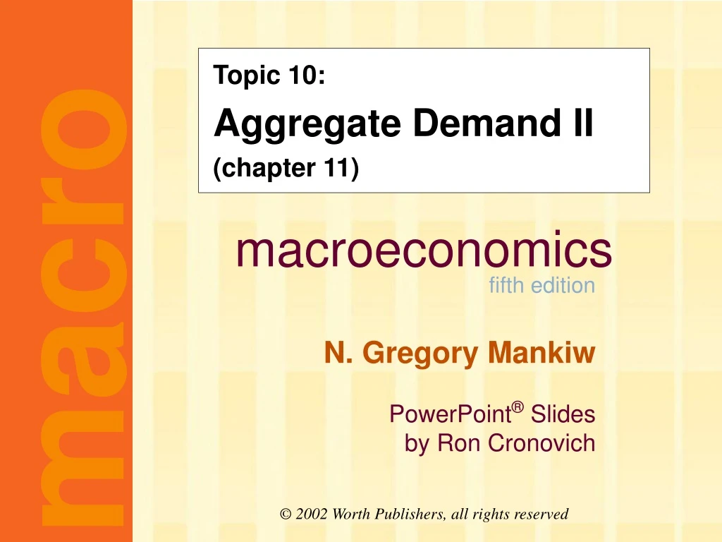 topic 10 aggregate demand ii chapter 11
