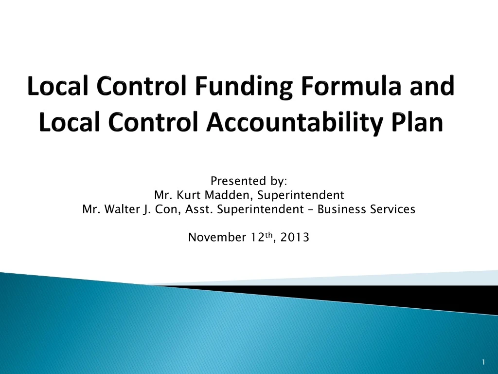 local control funding formula and local control accountability plan