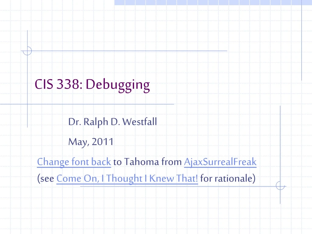 cis 338 debugging