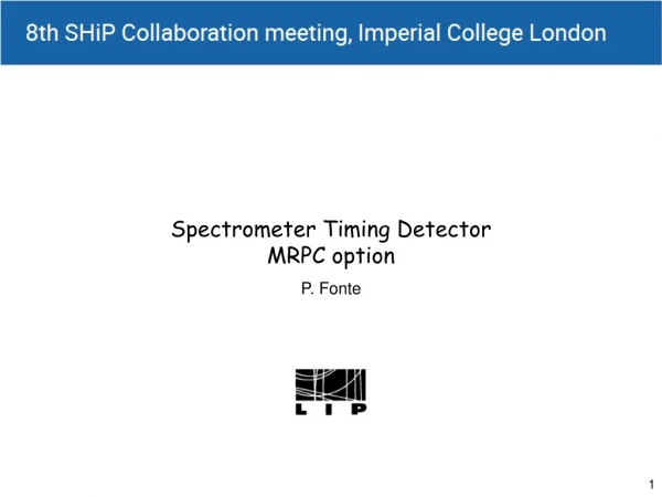 Spectrometer Timing Detector  MRPC option