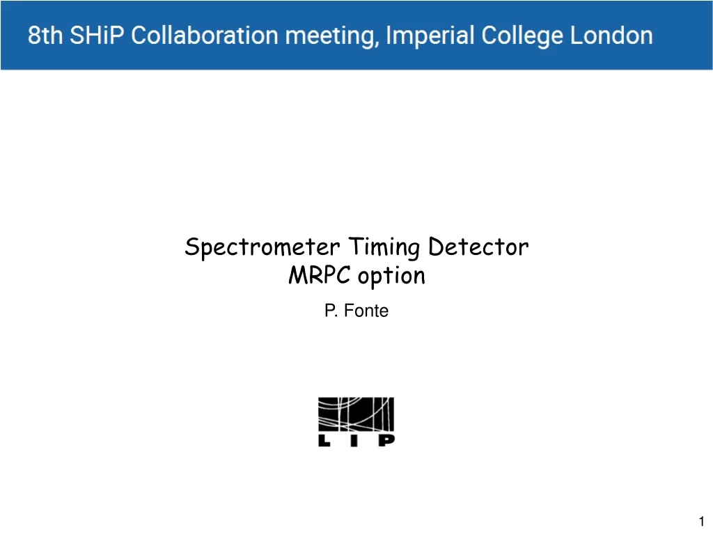 spectrometer timing detector mrpc option