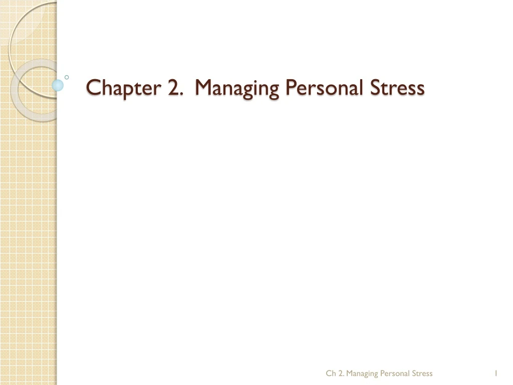 chapter 2 managing personal stress