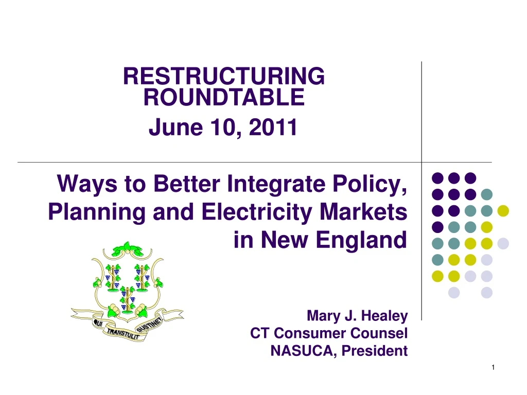 ways to better integrate policy planning and electricity markets in new england