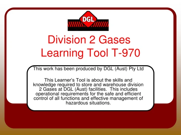 Division 2 Gases  Learning Tool T-970
