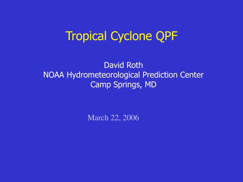 tropical cyclone qpf