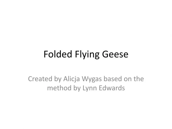 Folded Flying Geese