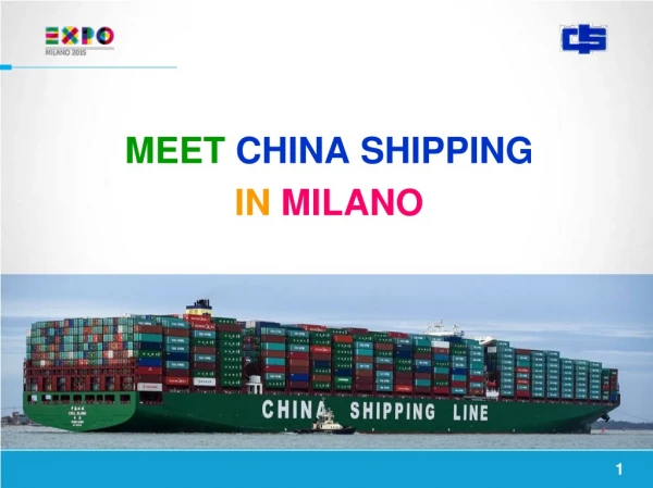 MEET CHINA SHIPPING IN MILANO