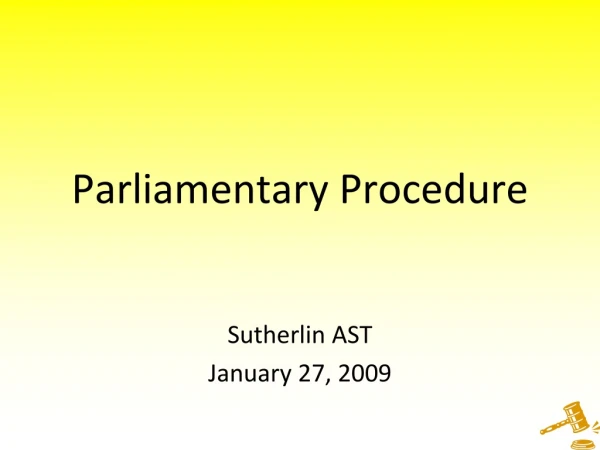 Parliamentary Procedure