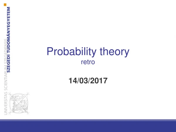 Probability theory retro