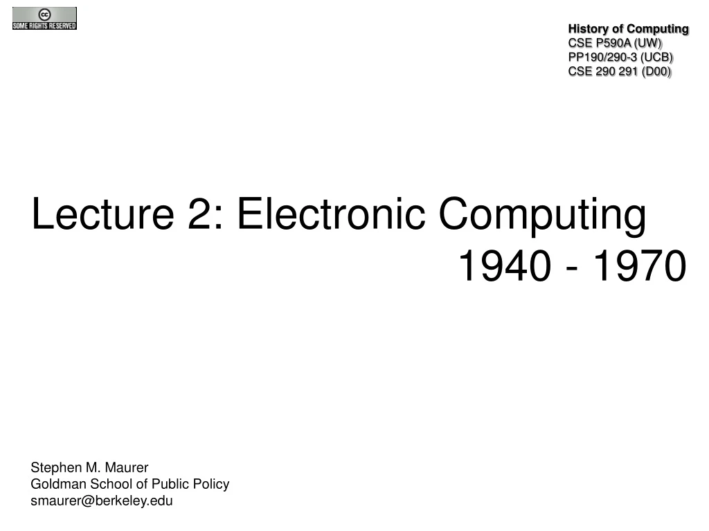 history of computing cse p590a uw pp190