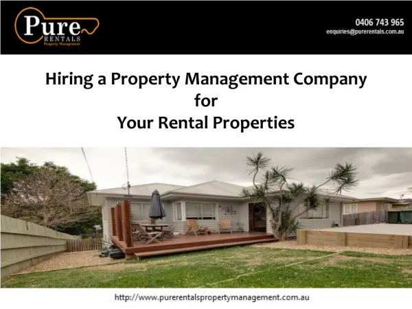 Hiring a Property Management Company for Your Rental Propert