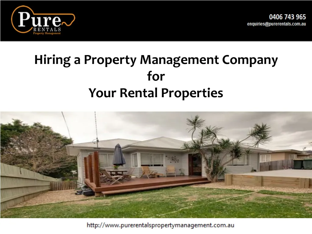 hiring a property management company for your