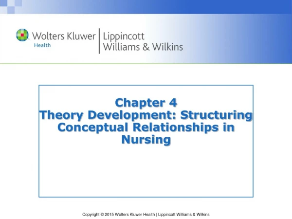 Chapter 4  Theory Development: Structuring Conceptual Relationships in Nursing